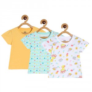 Miniklub Po3 Knit Top - Blue/White/Yellow, 18-24m